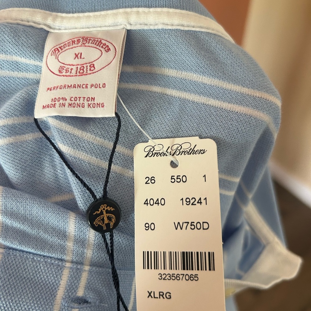 BROOKS BROTHERS “Golden Fleece Performance Polo” light blue women’s polo - Picture 12 of 12